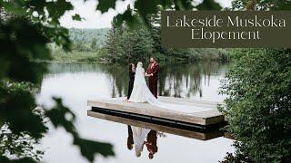 Lakeside Elopement in Muskoka Ontario