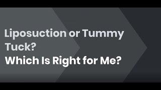 Tummy Tuck or Liposuction? Which is Right for Me? | Advanced Cosmetic Surgery | Dr. Levi Young