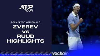 2024 Nitto ATP Finals: Zverev vs Ruud Highlights