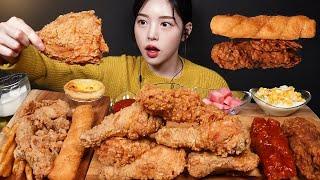 SUB)KFC Hot Crispy Chicken with Beer Mukbang Asmr! Sweet Chili Chicken, Soy Sauce Chicken, Egg Tart