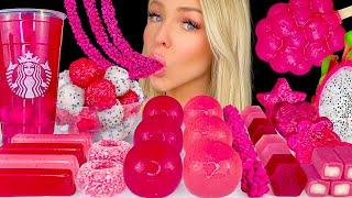 ASMR DRAGONFRUIT JELLY MUKBANG, STARBUCKS DRAGONFRUIT DRINK, NERD ROPES CANDY, DRAGONFRUIT BOWL 먹방