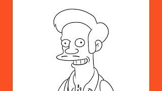 How To Draw Apu With Guidelines (The Simpsons)