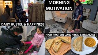 6 AM Start Of Daily Routine - School Lunch Box, Breakfast, School Run & Cleaning