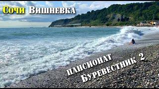 Сочи 2020 район Вишневка Пансионат Буревестник 2. Чем кормят, обзор территории, дорога к морю, пляж