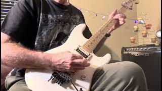 Blues - Rock Guitar riff with tablature Played on an Arctic White Charvel San Dimas SD1 model guitar