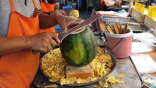 태국 과일 자르기 달인 / Amazing Fruit Cutting Skills - Thai Street Food