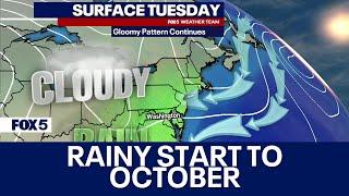 Rainy start to October in DC region