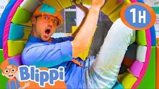 Blippi Visits an Indoor Playground (Funtastic Playtorium) | 1 HOUR OF BLIPPI TOYS | Education