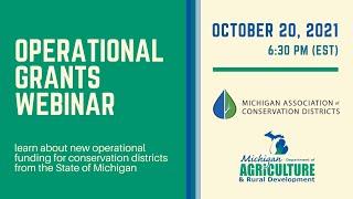 MACD Webinar: MDARD Operations Grant Overview