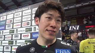 Sir Perugia Modena 3-0. Intervista a Yuki Ishikawa