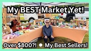 How Much $$ I Made, Best Sellers, Booth Display, What Didn’t Sell ​​ crochet market vlog