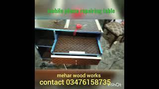 plae wood laminate mobile repairing table contact 03476158735