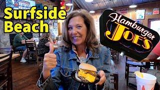 Hamburger Joe's in SURFSIDE BEACH Has Been Voted BEST Burgers in Town. Where to go eat at the beach.