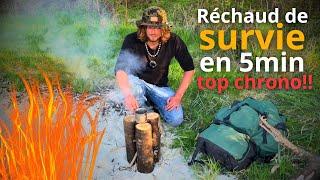 FABRIQUER un réchaud de secours en 5MIN. (CAMPING, SURVIE, AVENTURES)