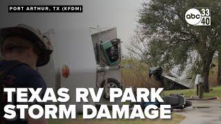 RV Park Hit By Tornado in Port Arthur, Texas