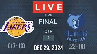 NBA LIVE! MEMPHIS GRIZZLIES vs  LOS ANGELES LAKERS I December 29, 2024 GRIZZLIES vs LAL 2K25