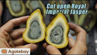 Cutting old stock Royal Imperial Jasper rocks vs new ones!