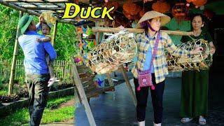 Harvesting mature ducks for sale. Enjoying traditional stewed duck with indochina dragonplum