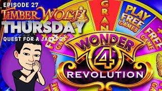 TIMBER WOLF THURSDAY!  [EP 27] QUEST FOR A JACKPOT! TIMBER WOLF WONDER 4 REVOLUTION Slot Machine