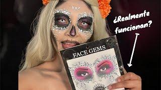 Catrina utilizando Face Gems o Sticker con piedritas, ¿será que cumple lo que promete?