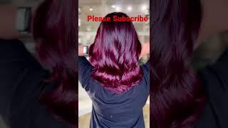 Plum red hair colour transformation #nirajhairartist #shorts #reels #highlights #trending