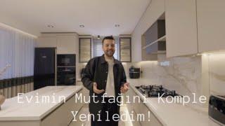 MUTFAK YENİLEME! Evimin mutfağını komple yeniledim.  Odayı Mutfağa Dahil Ettik! Öncesi-Sonrası