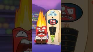 The Ugly Face Meter (Inside out 2 Animation) #shorts #animation #memes