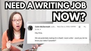 Part 1: Here's What I Do if I Need a Writing Job DESPERATELY| Watch me get a writing job in 24 hours