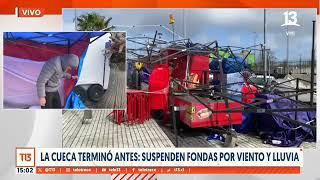 La cueca terminó antes: Suspenden fondas por viento y lluvia en Concepción