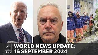 News update: Trump assassination attempt, Huw Edwards sentence, Typhoon Bebinca