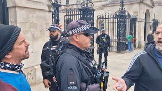 Two men were told by mod police to leave. Don't tell me what to do with your toy gun #horseguards