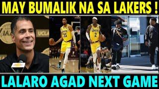 Breaking: Lakers MAY BUMALIK NA! LALARO AGAD sa NEXT GAME ng LAKERS