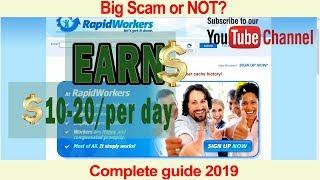 Earn Rs 10000 per month | Earn $10 per day | Rapid workers Payment proof | Best part time jobs