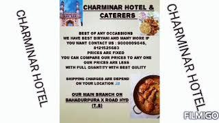 CHARMINAR HOTRL & CARTERS     ADD: BAHADURPURA X ROAD HYD (T. S)