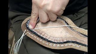 Bespoke shoemaking 3/3. Welt making. Welting. Bottom filler. Outsole stitch. Heel making. [Engsub]