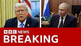 President Trump says negotiations will begin on Ukraine after call with Putin | BBC News