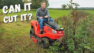 Brutally Cutting Crazy Tall Brush with the SOLO AL-KO T22-110 HDH Ride On Mower!