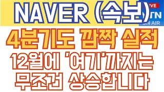 네이버 NAVER 주가전망 - 4분기도 깜짝 실적! 12월에 '여기'까지는 무조건 상승합니다!