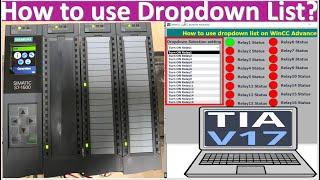 How to use Dropdown List on TIA Portal V17 with WinCC Advance?