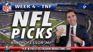 NFL WEEK 4 | THURSDAY NIGHT FOOTBALL: 2 POTENTIAL WAGERS & ANALYSIS BY PhD in STATS #nflweek4