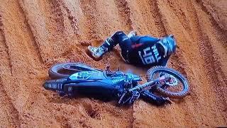 Justin Hill hard crash SMX Charlotte Qualifying SuperMotocross