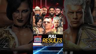 Saturday Night's Main Event 2025 - Full Official Results #PPV #Bevelock #WWE #Shorts