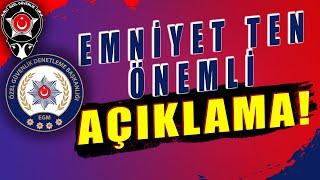 Emniyet ten Önemli Açıklama Geldi - Özel Güvenlik Merkezi