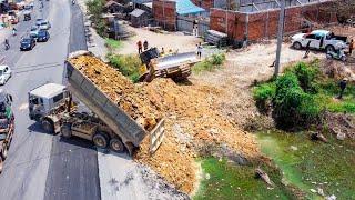 Incredible! Landfilling Project processing Excellent skill Driver Dozer SHANTUi DH17C2 Full Process