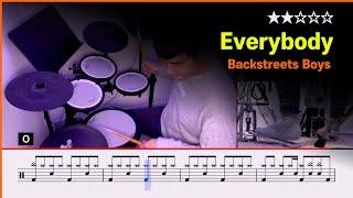 [Lv.04] Everybody - Backstreets Boys  () Pop Drum Cover with Sheet Music