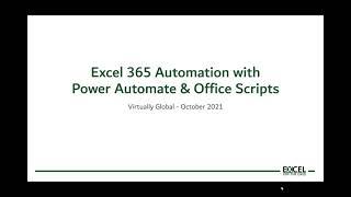 44 - Excel 365 Automation with Power Automate & Office Scripts - Mark Proctor