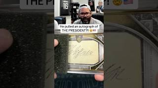 An autograph card of THE PRESIDENT?!?  He pulled a 1/1 cut signature of Thomas Jefferson! 