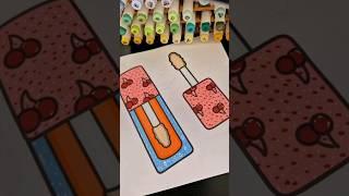 Sunnie Creative - Glow cosmetics bold easy coloring  book - asmr coloring markers -  Lip Gloss