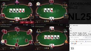 Crazy and swingy session on NL25 GG Poker - Rush & Cash leadeboard races (4 tables)