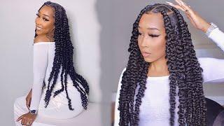 How to EASY Long Knotless Passion Braids. NOT HEAVY